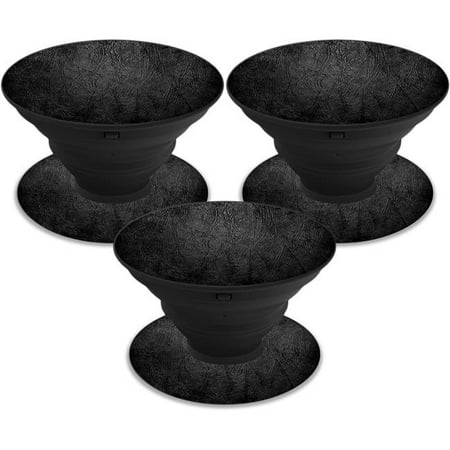 MightySkins POSOCK-Black Leather Skin Decal Wrap for Sticker - Black Leather - Pack of 3