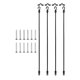thumbnail image 1 of Paquete de 4 correas para caña de pescar con tornillos, soporte de cubierta de 18 pulgadas, bandas elásticas para kayak y barco, 1 of 9