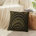 thumbnail image 3 of LALILO Throw Pillow Covers Fish Wavy Art Geometric Floral Gold Peacock Cushion Cover 18" x 18", 2 Pack, 3 of 6