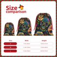 thumbnail image 2 of Super Soft Fabric Gift Bag Contraction Free Bag Mouth Pull Rope Design Red Ribbon Mouth For The Festival Festive Sugar Skulls (9) Medium, 2 of 8