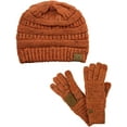 thumbnail image 1 of Colorful Confetti Cable Knit Beanie and Anti-Slip Touchscreen Gloves Set, 1 of 4