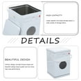 WAXIAYU Tin Laundry Powder Storage Canister with Handle Grey