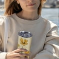 thumbnail image 5 of Flower Tumbler 20 oz Travel Coffee Mug Floral Print Skinny Tumblers with Lid and Straw Stainless Steel Insulated Coffee Cups Gift for Flower Lover, 5 of 5