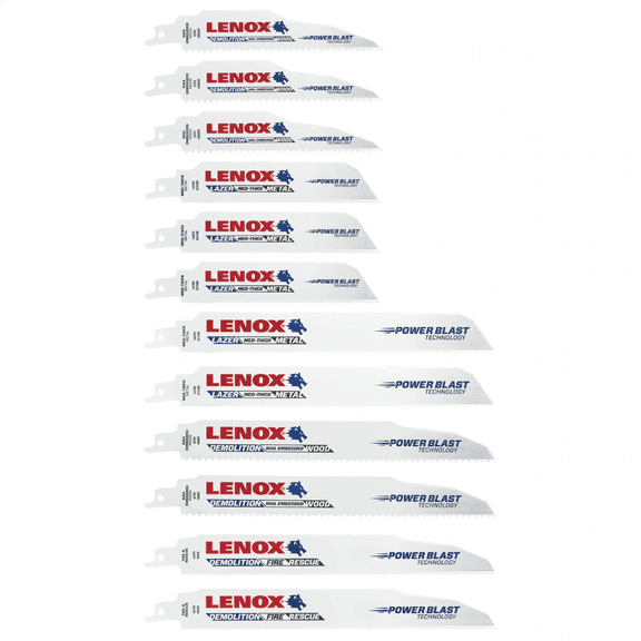 Lenox Tools DEMOWOLF Bimetal Reciprocating Saw Blade Bit Kit - 12 Piece