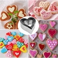 thumbnail image 5 of Heart Cookie Cutter Set - 3 Piece Biscuit Cutter, Pastry Donut Doughnut Cutter Set/Heart Shape Cookie Cutters Baking/Metal Heart Cake Molds Valentine's Day, 5 of 6