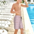 thumbnail image 6 of Cauagu Minimalist Snowflake Print Swim Trunks for Men,Youth Boys Swim Shorts Compression Liner Beach Shorts Boys' Swimming Shorts 7-20 Years Bathing Suit-Small, 6 of 7