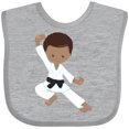 thumbnail image 3 of Inktastic African American Boy, Karate Boy, Kata, Black Belt Boys Baby Bib, 3 of 4