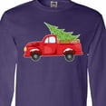 thumbnail image 4 of Inktastic Christmas Vintage Truck with Christmas Tree Long Sleeve T-Shirt, 4 of 5