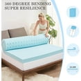 thumbnail image 5 of 3 Inch Gel Memory Foam Mattress Topper for Pressure Relief,Cooling Gel Infused Foam Mattress Topper, Premium Soft Cooling Sleep,CertiPUR-US and Oeko-TEX Certified - King, 5 of 7