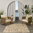 thumbnail image 3 of Nourison Home Aloha 5'3" x 7'5" Sage Rose Farmhouse Rug, 3 of 9