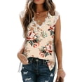 thumbnail image 3 of Mujeres Vest de algodón Cordero casual Tanktop suelto Citas de vacaciones Beach Vacaciones Basic Ropa básica Trabajo diario Vintage Top Topicot Flower M Inevent AP009841-32, 3 of 6