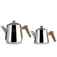 thumbnail image 4 of Serenk Traditional Turkish Tea Pot, 18/10 Stainless Steel, Rapid Boil Stove Top, 4 of 8