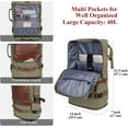 thumbnail image 5 of WITZMAN Large Travel Backpack for Men Canvas Rucksack Carry on Luggage Duffel Bag (A2021 Update Army Green), 5 of 10