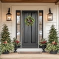 thumbnail image 2 of Northlight Holly and Berries, Frosted Thistle and Pine Artificial Christmas Wreath - 24" - Unlit, 2 of 8