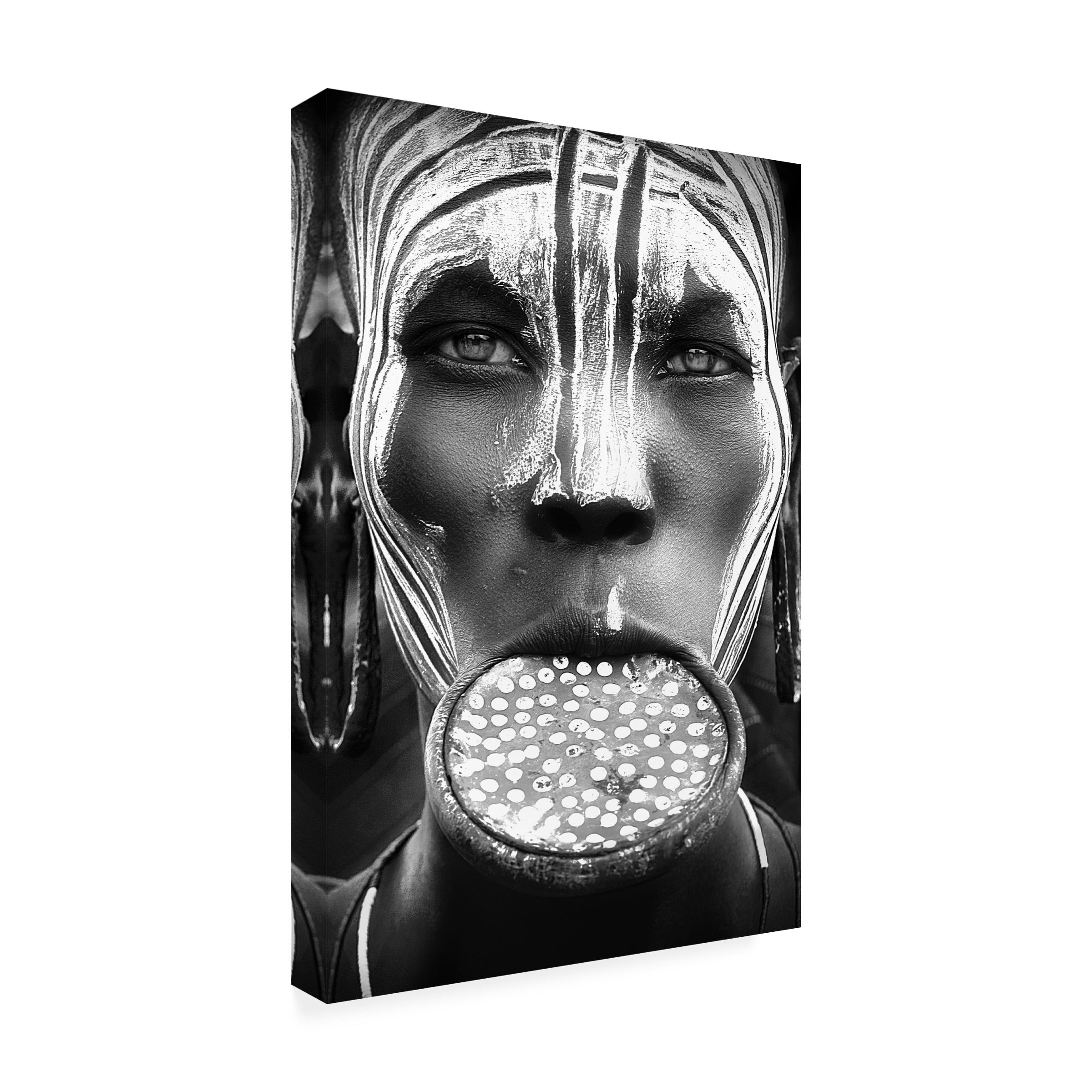 Sergio Pandolfini 'Tribal Beauty - Ethiopia, Mursi People' Canvas Art