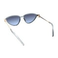 thumbnail image 4 of Womens Arrow Triangle Jewel Hinge Thin Plastic Cat Eye Designer Sunglasses Slate - Blue, 4 of 4