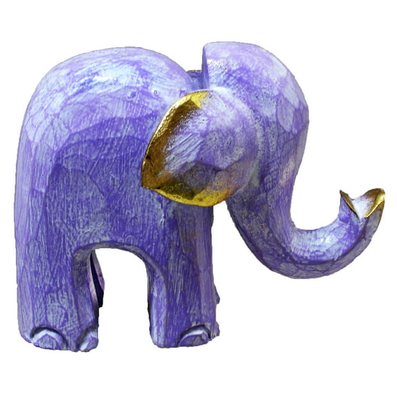 Stoneage Arts Inc 6" Purple Elephant Eco-friendly Statue