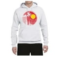 thumbnail image 2 of Wild Bobby, Silhouette Red Moon, Streetwear, Unisex Graphic Hoodie Sweatshirt, White, 3XL, 2 of 3