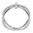 thumbnail image 3 of Womens Silver Rings High polished (no plating) Stainless Steel Ring with AAA Grade CZ in Clear DA353, 3 of 5