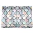 thumbnail image 7 of Yayeee Kitchen Curtains Tier Pair Light Filtering 27"x36" Rod Pocket Short Cafe Window Panel, Light Blue Shimmering Pattern, 7 of 7