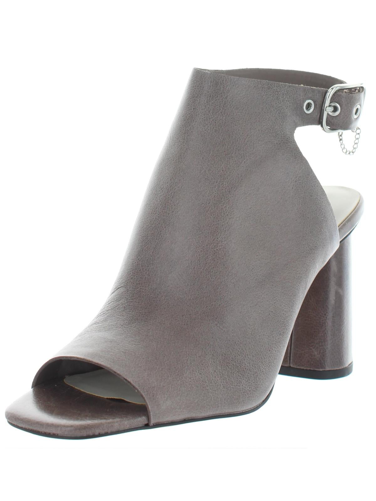 leather open toe ankle boots