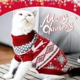 thumbnail image 4 of KDFJPTH Winter Cartoon Dog Sweater Warm Christmas Pet Sweaters For Small Dogs Pet Clothing Pet Red Christmas Deer Print Antlers Pullover Sweater Puppy Apparel 6 Sizes Pet Rack Pet for, 4 of 9