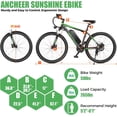 thumbnail image 2 of ANCHEER Electric Bike ,26" Electric Bike for Adults Electric Bicycles, 500W Electric Mountain Bike, 48V Commuter Ebike 48V Battery Ebike UL 2849, Lockable Suspension Fork, Shimano 21 Speed, 2 of 6