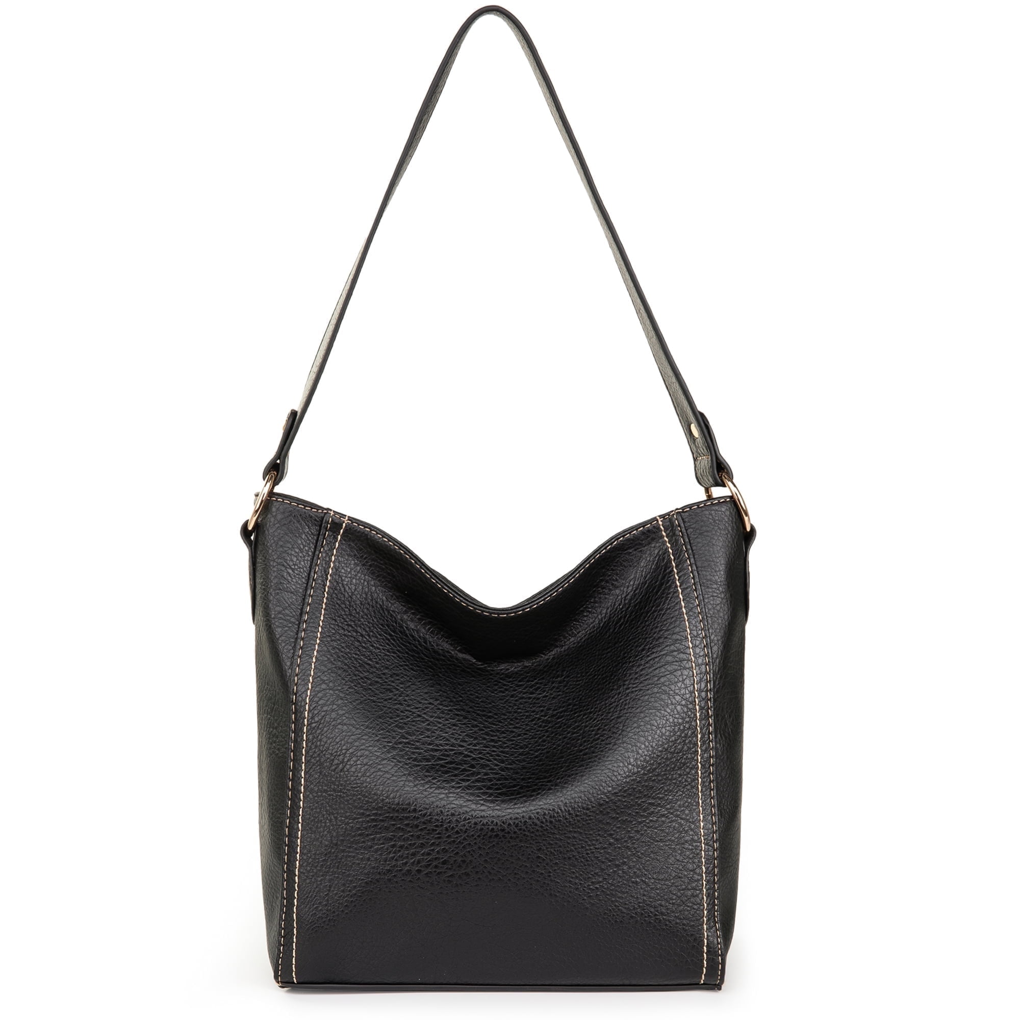 Montana West Hobo Bag, Black Vegan Leather photo 1