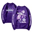 thumbnail image 1 of Pop cazadora para niña Demo-n Hunters Round-Neck Sweatshirt,Soft Streetwear Pullover,Cute Long Sleeve Sweatshirt for Fall Winter （Purple）, 1 of 4