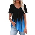 thumbnail image 2 of Otvok Womens Printed V-Neck Short-Sleeved T-Shirt Loose Short Sleeve Tops, 2 of 5