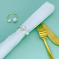 thumbnail image 4 of 12pcs Pearls Napkin Ring Napkin Buckle Wedding Party Dinner Table Decoration, 4 of 6