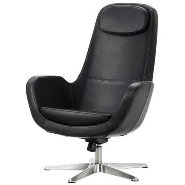 Ikea Swivel Chair Grann Black 226, Leather Swivel Club Chair Ikea