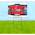 thumbnail image 1 of We Buy Phones V3 (18" X 24") Yard Sign, Includes Metal Step Stake, 1 of 6
