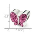 thumbnail image 3 of FB Jewels Sterling Silver Reflections Pink Swarovski Crystal Butterfly Bead, 3 of 3