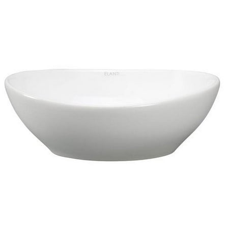 Elanti Ceramic Oval Vessel Bathroom Sink