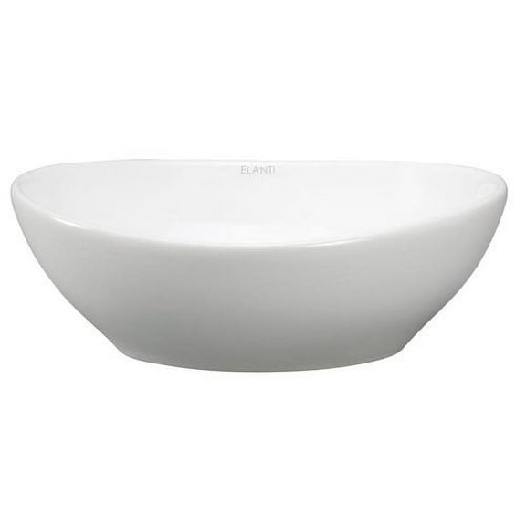 Elanti Ceramic Oval Vessel Bathroom Sink