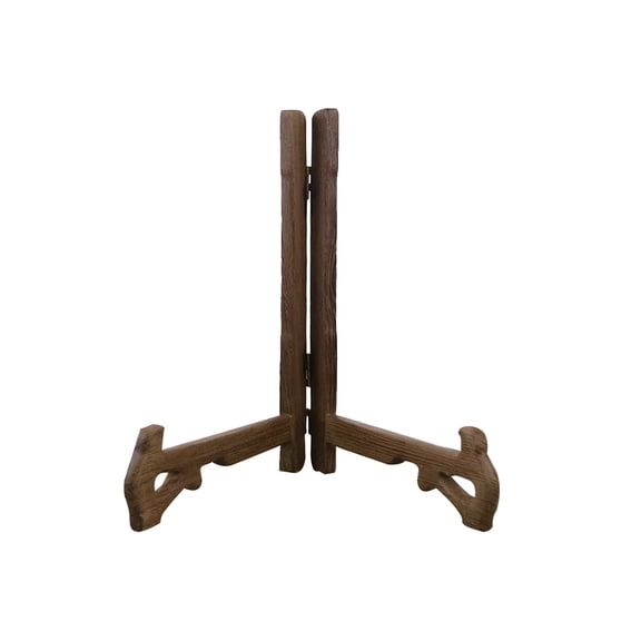 LAMIRO Standing Table Easel Wooden Plate Stand Sturdy Display Rack for Kitchen Office Secure Hold Versatile Picture Frame Holder