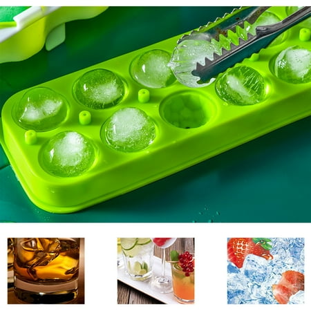 

Ice-Cube Tray Easy-Release Silicone And Flexible 12-Ice Trays With Spill-Resistant Removable Lid Durable & Dishwasher Safe - For Food Cocktail Whiskey