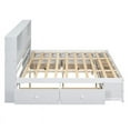 thumbnail image 5 of Queen Size Platform Bed with Storage Headboard and 8 Drawers, Wood Bed Frame with Slats Support for Boys Girls Teen Adults Bedroom, No Box Spring Needed, White, 5 of 7