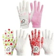 thumbnail image 1 of Women's Ladies Golf Gloves Weathersof Left Hand for Right Handed Golfer Grip Mixed Color Value 3 Pack, Fit Size Medium Small Large Pink Green Red, 1 of 7
