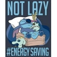 thumbnail image 2 of Junior's Lilo & Stitch Not Lazy, Saving Energy  Racerback Tank Top Indigo X Small, 2 of 4