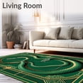 thumbnail image 2 of ODIKA 2'x3' Machine Washable Non-Slip Area Rug, Gothic Serpent Emerald & Gold Reptile High Traffic Rug, Green, 102186, 2 of 7