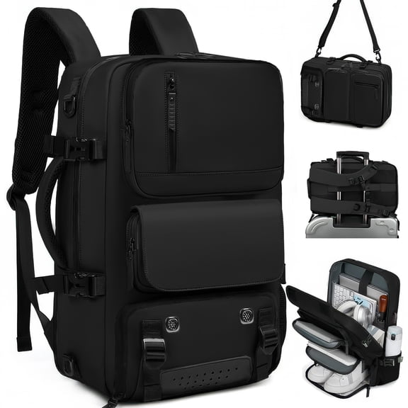 Gynky Large Travel Backpack for Women Duffle Bag With Shoes & Laptop Compartment Men Laptop Bag Airline Approved Carry On Backpacks Waterproof Gym Bags Hiking Casual Daypack