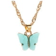 thumbnail image 3 of Clearance Jewelry Under $5 VerPetridure Sweet Butterfly Necklace Acrylic Color Clavicle Chain Necklace, 3 of 6