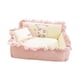 thumbnail image 4 of Sofá cama para perros y gatos, transpirable, antideslizante, para todas las estaciones, para perros pequeños. M rosa a cuadros, 4 of 9