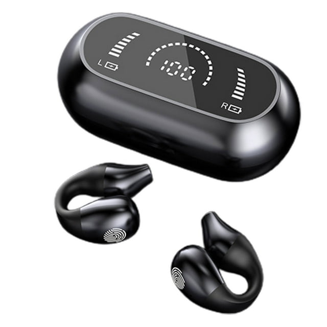 Ensembles de Rideau de Douche Écouteurs Bluetooth Sans Fil à Clip d'Oreille Réduction du Bruit Écouteurs Sans Latence