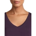 thumbnail image 4 of Time and Tru Women's Short Sleeve V-Neck Tunic T-Shirt, 4 of 5