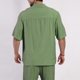 thumbnail image 5 of Playera Elvqul Hombre Verde del Ejército Lino Liso Manga Corta Algodón Casual Solapa, 5 of 5