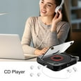 thumbnail image 4 of Portable CD Player with 5 Playback Modes Touchscreen Headphones Anti-Skip Shockproof Small Music CD Walkman for Students Kids Men Women, 4 of 8