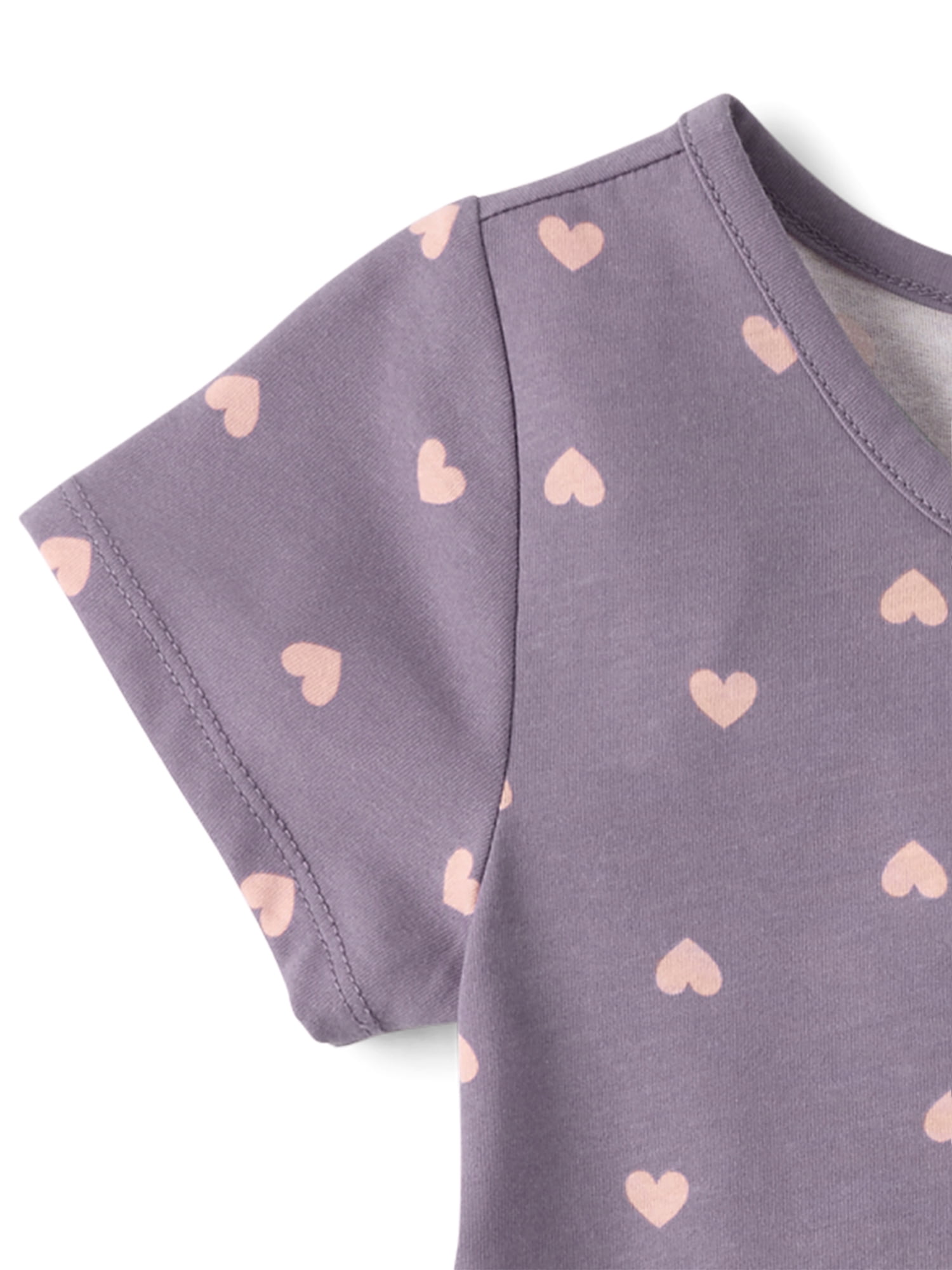 The Children's Place Girls Short Sleeve Heart Bow Dress, Sizes XS-XXL
